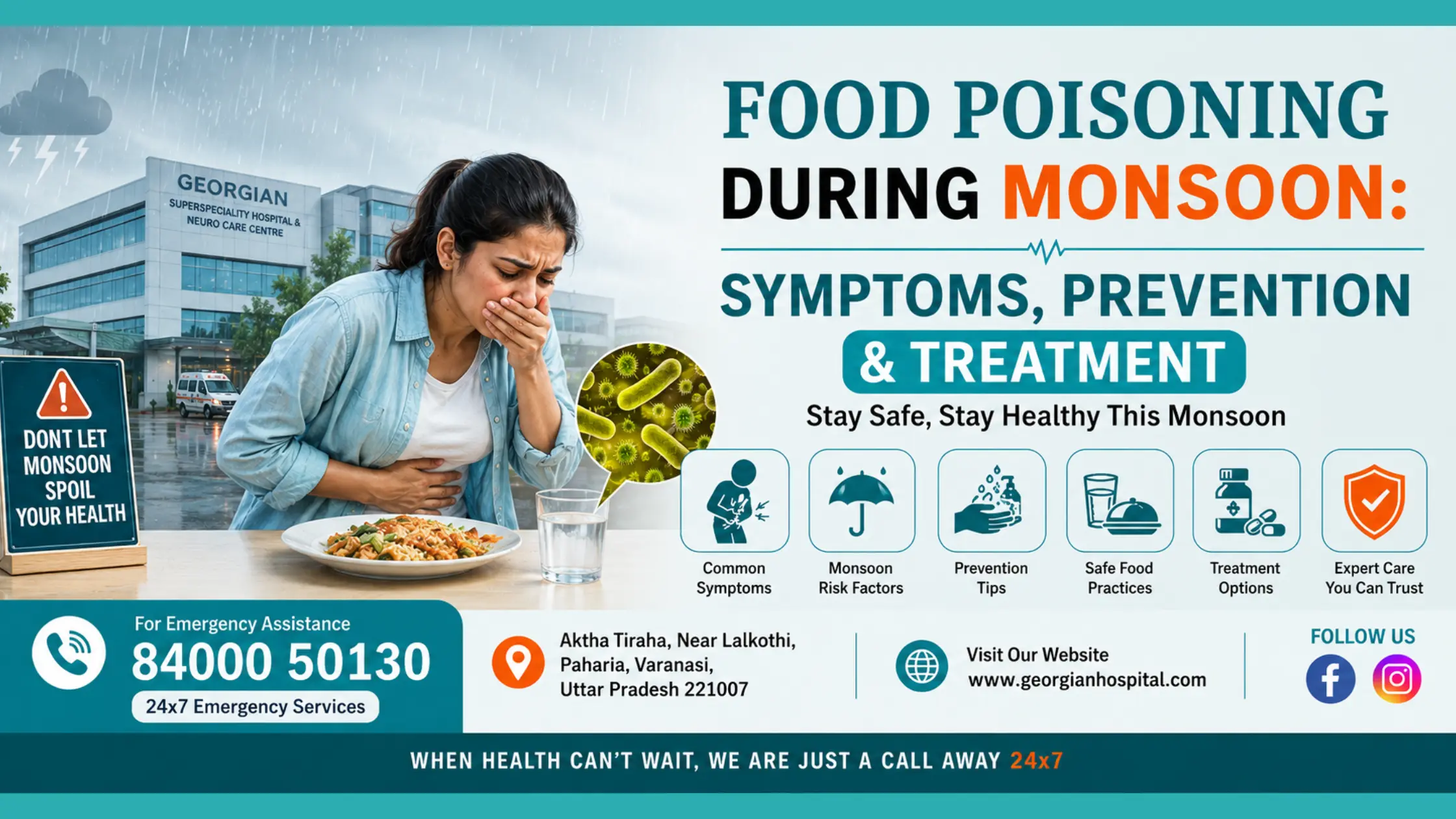 Food Poisoning During Monsoon: Symptoms, Prevention & Treatment